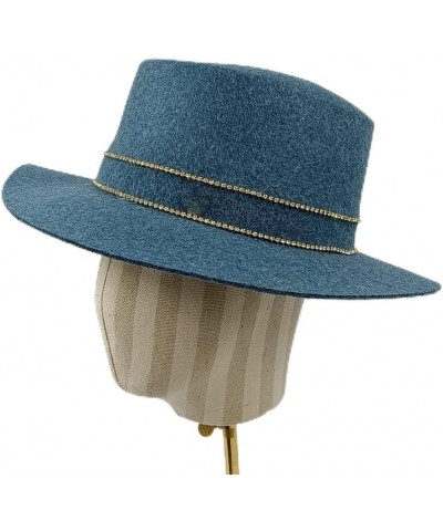 Winter Wool Hat Bell Hat Women's French Retro and Winter Celebrity Pearl Wool Felt Bucket Hat 55-58CM 26 $36.04 Fedoras