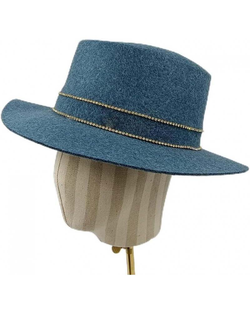 Winter Wool Hat Bell Hat Women's French Retro and Winter Celebrity Pearl Wool Felt Bucket Hat 55-58CM 26 $36.04 Fedoras