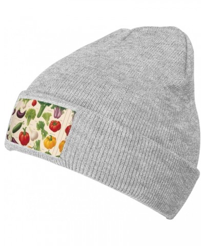 Introduction of Various Vegetables Fashionable Adult Knitted Wool Hat,Unisex Brimless Cap,Ideal for Casual Wear $9.55 Skullie...