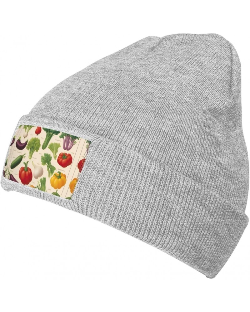 Introduction of Various Vegetables Fashionable Adult Knitted Wool Hat,Unisex Brimless Cap,Ideal for Casual Wear $9.55 Skullie...