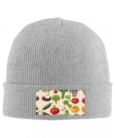 Introduction of Various Vegetables Fashionable Adult Knitted Wool Hat,Unisex Brimless Cap,Ideal for Casual Wear $9.55 Skullie...