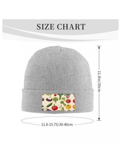 Introduction of Various Vegetables Fashionable Adult Knitted Wool Hat,Unisex Brimless Cap,Ideal for Casual Wear $9.55 Skullie...