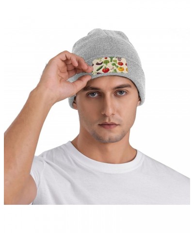 Introduction of Various Vegetables Fashionable Adult Knitted Wool Hat,Unisex Brimless Cap,Ideal for Casual Wear $9.55 Skullie...