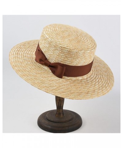 Vacation Beach Hats for Women Bow Straw Hat Summer UV Protection Sun Hats Ladies Party Hats Black $23.28 Sun Hats