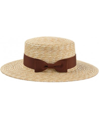 Vacation Beach Hats for Women Bow Straw Hat Summer UV Protection Sun Hats Ladies Party Hats Black $23.28 Sun Hats