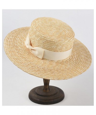 Vacation Beach Hats for Women Bow Straw Hat Summer UV Protection Sun Hats Ladies Party Hats Black $23.28 Sun Hats