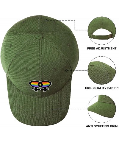 Lesbian Symbol Baseball Cap Adjustable Dad Hats Classic Trucker Low Profile Hat for Men Women Army Green-color $16.02 Basebal...