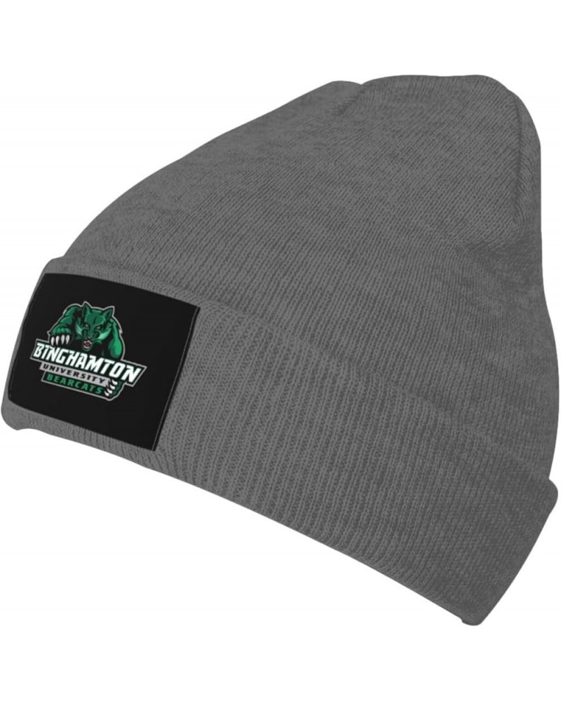 Binghamton University Logo Classic Warm Winter Knit Cap Fleece Lined Beanie Hat Deep Heather $12.13 Skullies & Beanies