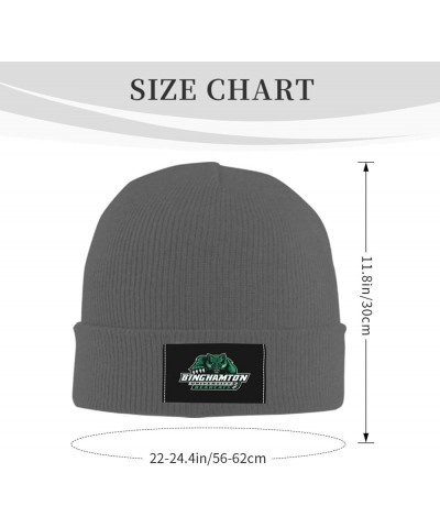 Binghamton University Logo Classic Warm Winter Knit Cap Fleece Lined Beanie Hat Deep Heather $12.13 Skullies & Beanies