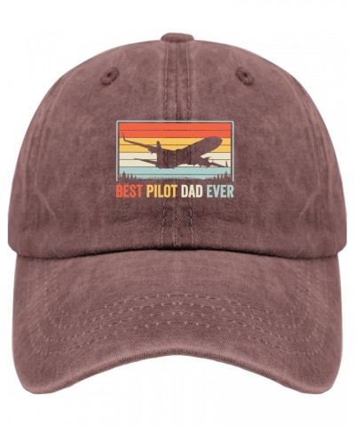 Best Pilot Dad Ever Cool Pilot Aviation Airplane Flying Caps Fish Hat Pigment Black Trucker Hat Men Gifts for Wine Red $9.87 ...