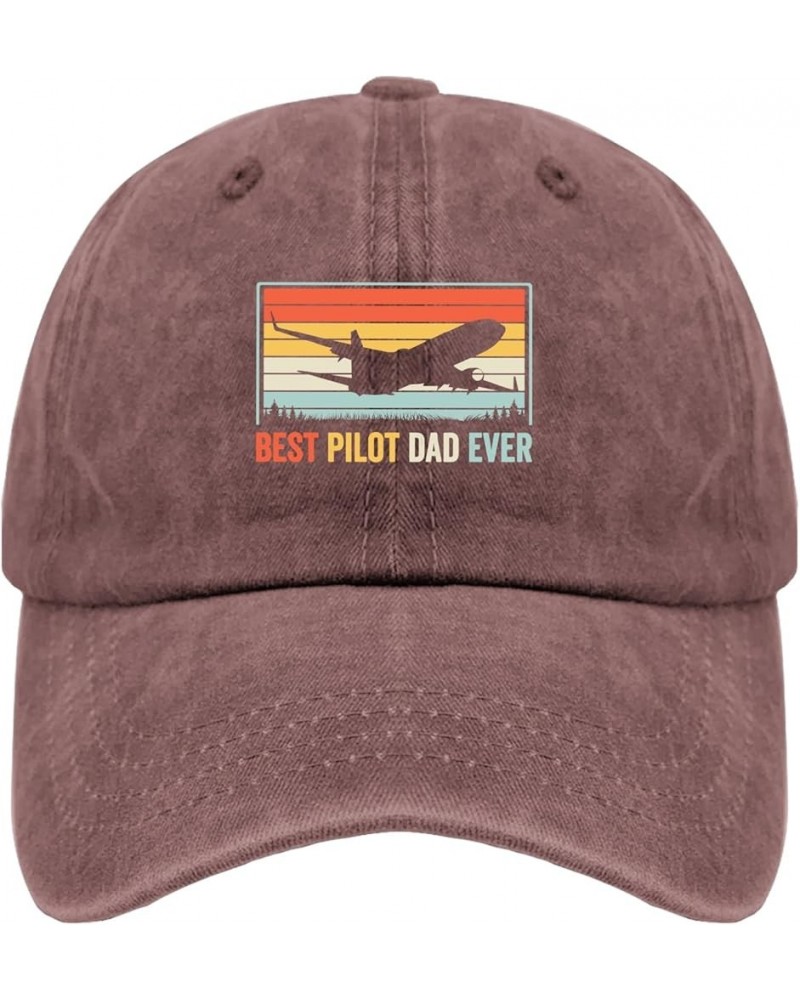 Best Pilot Dad Ever Cool Pilot Aviation Airplane Flying Caps Fish Hat Pigment Black Trucker Hat Men Gifts for Wine Red $9.87 ...