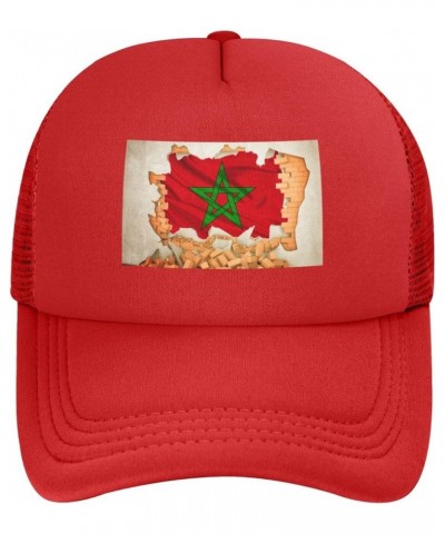 Dad Hat/Cap Mesh Baseball Cap Adjustable Trucker Hat Unisex Red $12.52 Baseball Caps