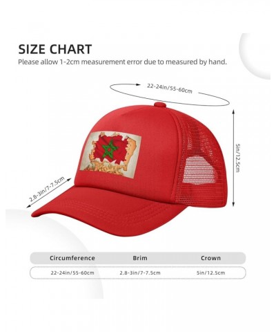 Dad Hat/Cap Mesh Baseball Cap Adjustable Trucker Hat Unisex Red $12.52 Baseball Caps