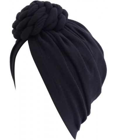 Stretch Turban Hats for Women Stretch Turbans Head Beanie Cover Caps Fashion Plain Turban Hair Scarf Scarves Black $7.49 Skul...