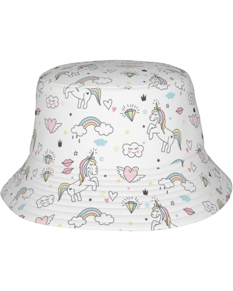 Unicorns Bucket Hats Fashion Sun Cap Packable Outdoor Fisherman Hat for Women and Men Unicorns14 $9.51 Bucket Hats