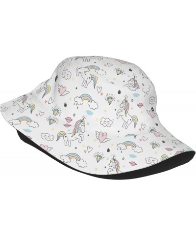 Unicorns Bucket Hats Fashion Sun Cap Packable Outdoor Fisherman Hat for Women and Men Unicorns14 $9.51 Bucket Hats