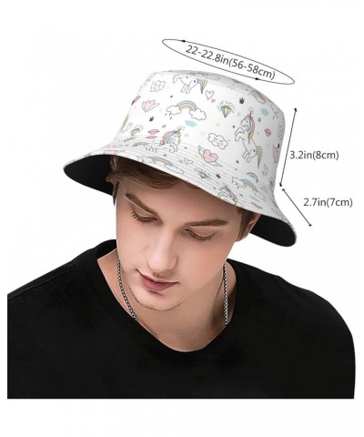 Unicorns Bucket Hats Fashion Sun Cap Packable Outdoor Fisherman Hat for Women and Men Unicorns14 $9.51 Bucket Hats