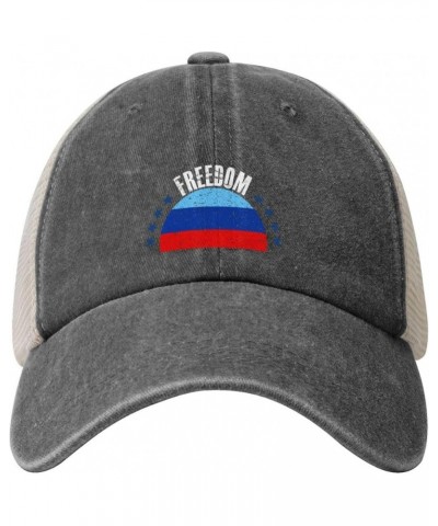 The Luhansk People's Republic Flag and Freedom Baseball Cap Women Men Mesh Back Hats Vintage Cowboy Hat Dad Caps Deep Heather...