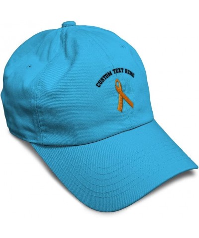 Soft Baseball Cap Multiple Sclerosis Awareness Embroidery Compassion Twill Cotton Dad Hats for Men & Women Aqua Personalized ...