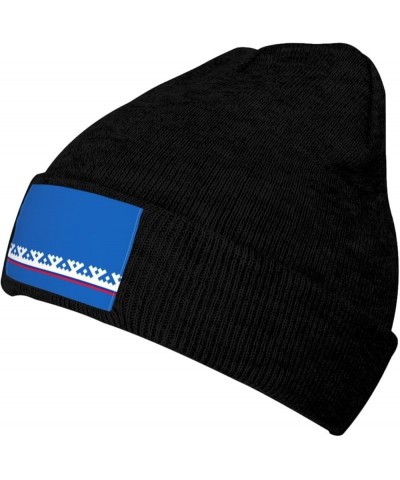 Flag of Yamal-Nenets Autonomous District Beanie Hat for Men Women Knit Skull Cap Warm Hats Black Knitted Caps Black $11.10 Sk...