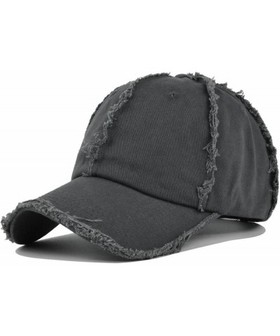 Fitted Trucker Hat Baseball Cap Adjustable Size for Running Workouts and Outdoor Activities All Seasons Grey $9.56 Baseball Caps