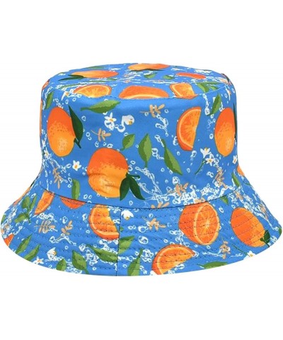 Fruit Pattern Printed Sun Shade Fisherman Hat Outdoor Sun Shade Basin Hat One Has Blue $9.02 Sun Hats