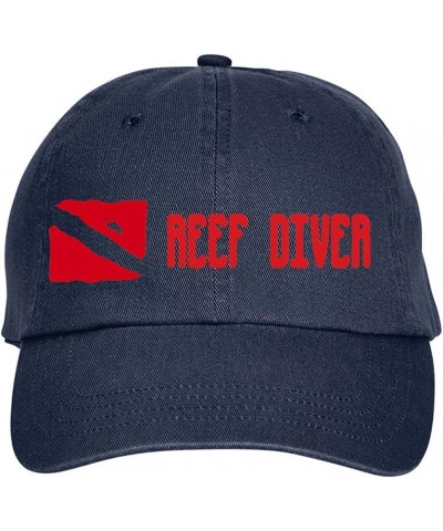 Reef Diver Diver Scuba Diving Flag Hat Baseball Cap Distressed Classic Polo Style Adjustable, o36 Navy Blue $13.61 Baseball Caps