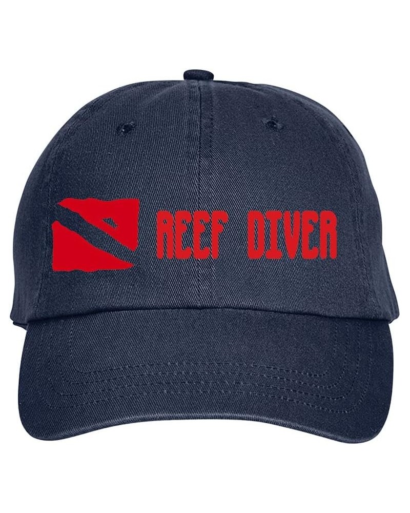 Reef Diver Diver Scuba Diving Flag Hat Baseball Cap Distressed Classic Polo Style Adjustable, o36 Navy Blue $13.61 Baseball Caps