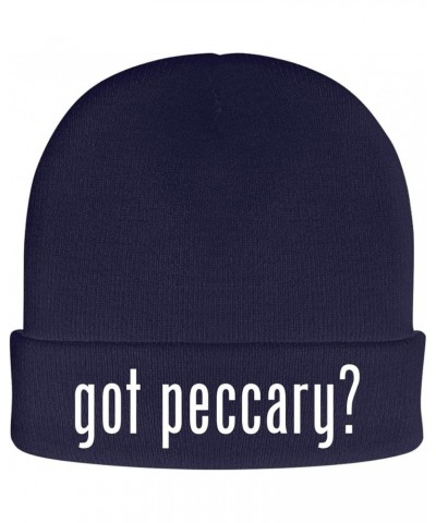 got Peccary? - Soft Adult Beanie Cap Navy $16.53 Skullies & Beanies