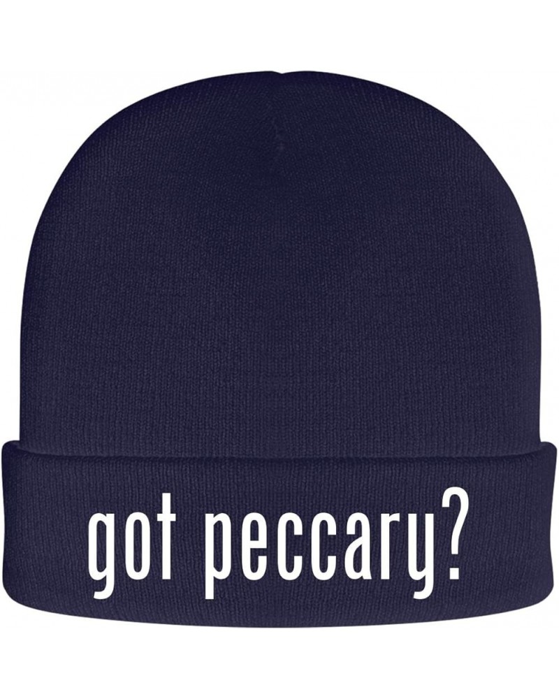 got Peccary? - Soft Adult Beanie Cap Navy $16.53 Skullies & Beanies