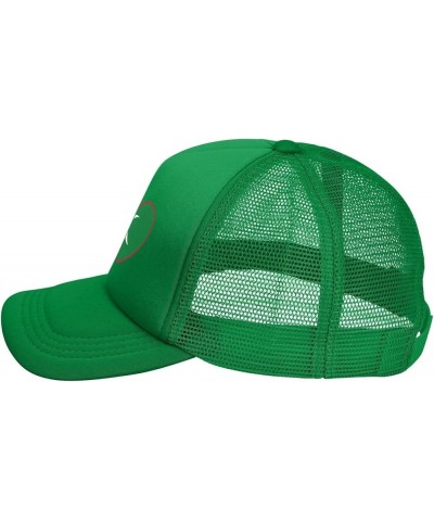 Flag of Maldives Trucker Hat Adjustable Solid Color Mesh Baseball Cap for Men Women Black Green $12.18 Baseball Caps