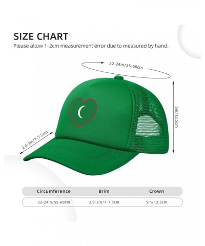 Flag of Maldives Trucker Hat Adjustable Solid Color Mesh Baseball Cap for Men Women Black Green $12.18 Baseball Caps