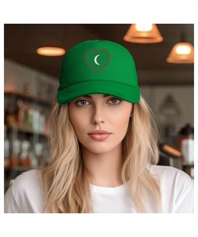 Flag of Maldives Trucker Hat Adjustable Solid Color Mesh Baseball Cap for Men Women Black Green $12.18 Baseball Caps