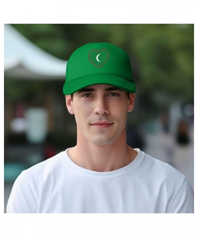 Flag of Maldives Trucker Hat Adjustable Solid Color Mesh Baseball Cap for Men Women Black Green $12.18 Baseball Caps