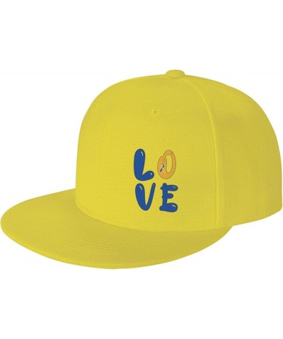 Snapback Baseball Cap Love Down Syndrome Awareness for Men Women Yellow $10.49 Baseball Caps