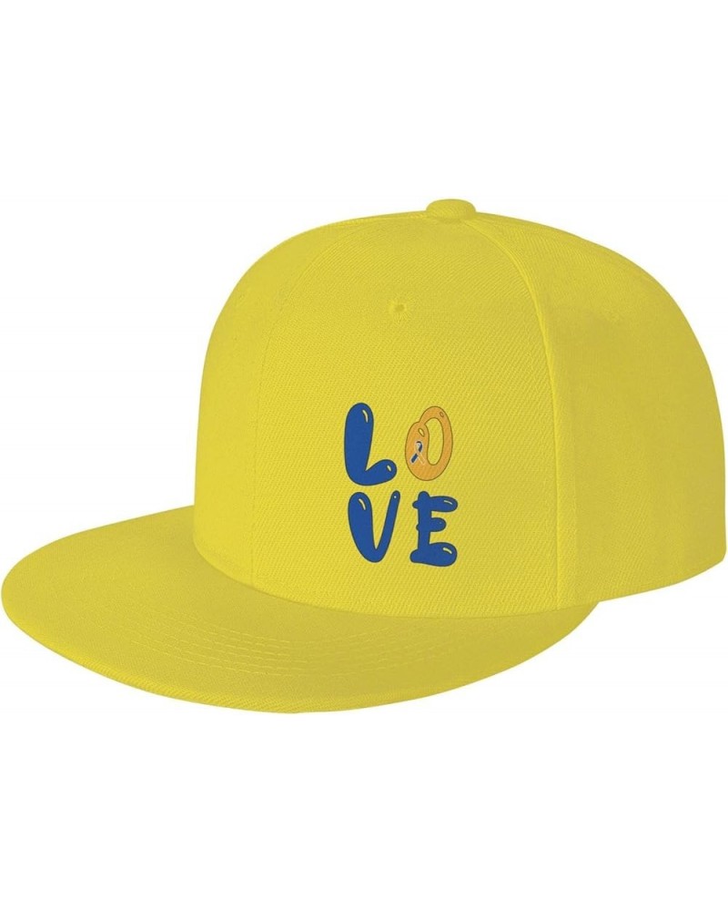 Snapback Baseball Cap Love Down Syndrome Awareness for Men Women Yellow $10.49 Baseball Caps