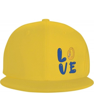 Snapback Baseball Cap Love Down Syndrome Awareness for Men Women Yellow $10.49 Baseball Caps