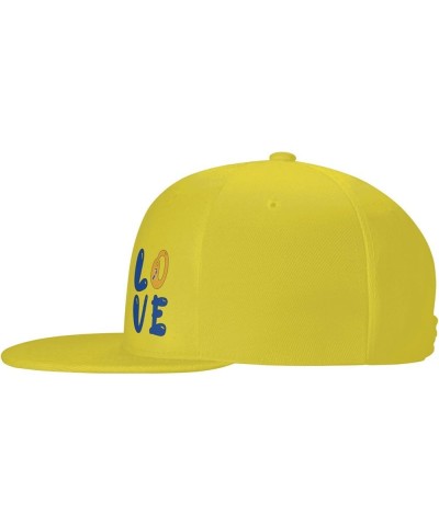 Snapback Baseball Cap Love Down Syndrome Awareness for Men Women Yellow $10.49 Baseball Caps