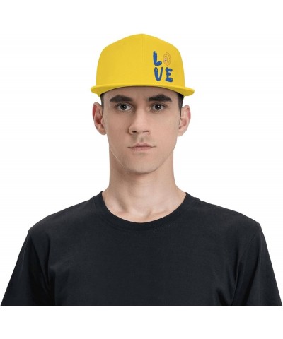 Snapback Baseball Cap Love Down Syndrome Awareness for Men Women Yellow $10.49 Baseball Caps