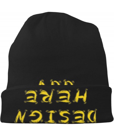 Custom Beanie Hat Personalized Knit Skull Cap for Men & Women Personalized Text Logo Skull Cap Hats Black $9.41 Skullies & Be...