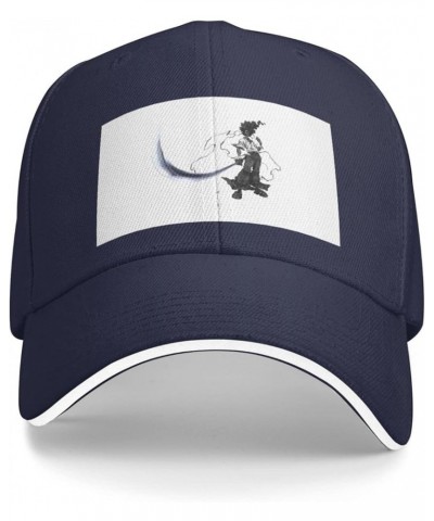 Anime Afro Samurai Sport Casual Sandwich Outdoor Baseball Cap Man Cap face Small Sunscreen Female Sun Visor Navy Blue $16.65 ...