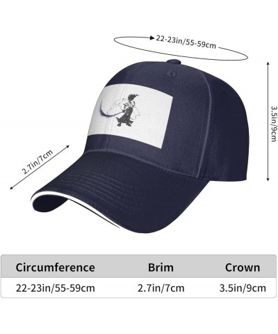 Anime Afro Samurai Sport Casual Sandwich Outdoor Baseball Cap Man Cap face Small Sunscreen Female Sun Visor Navy Blue $16.65 ...