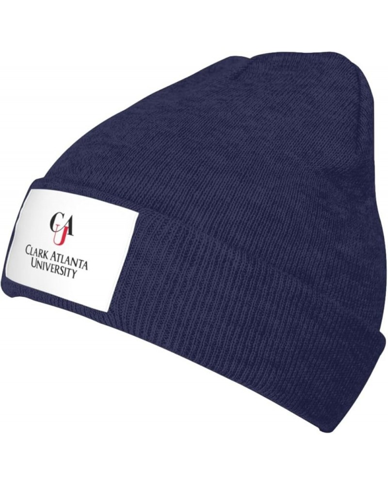 Clark Atlanta University Logo Classic Warm Winter Knit Cap Fleece Lined Beanie Hat Navy Blue $7.48 Skullies & Beanies