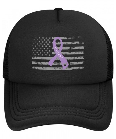 Vulvar Awareness Purple Ribbon Baseball Cap Adjustable Casual Mesh Hats Duck Tongue Hat for Men Women26 $10.54 Baseball Caps