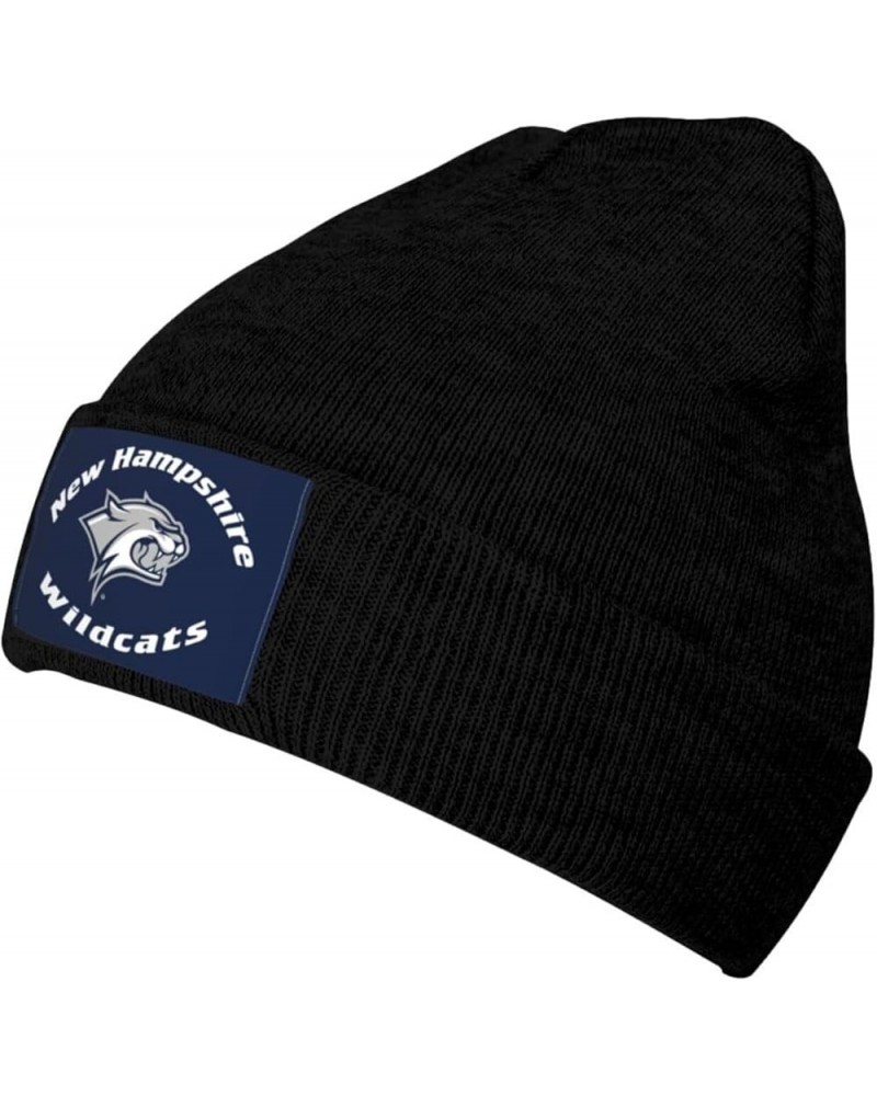 University of New Hampshire Logo Stretch Beanie Knit Hat for Men Women Winter Fall Spring Warm Cap Black $10.79 Skullies & Be...