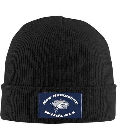 University of New Hampshire Logo Stretch Beanie Knit Hat for Men Women Winter Fall Spring Warm Cap Black $10.79 Skullies & Be...