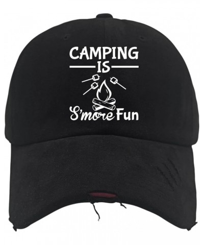 Mens Hats Cigarette Camping is smore ffun Golf Hats Retro hat Gifts for Men Golf Hats Suitable for Summer Casual Allblack $10...