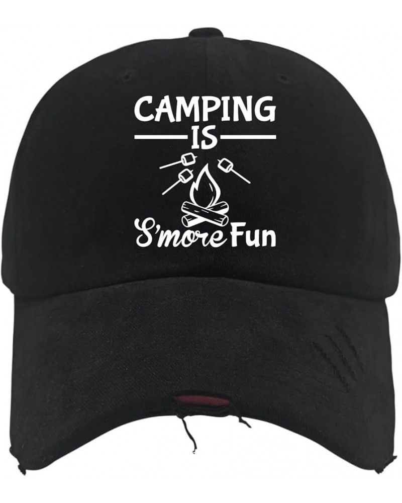 Mens Hats Cigarette Camping is smore ffun Golf Hats Retro hat Gifts for Men Golf Hats Suitable for Summer Casual Allblack $10...