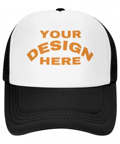 Custom Hat Add Your Design,Custom Photo Hats,Add Your Own Text and Design,Classic Mens Womens Trucker Hat Black $8.00 Basebal...