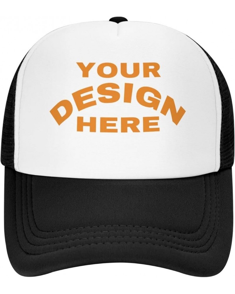 Custom Hat Add Your Design,Custom Photo Hats,Add Your Own Text and Design,Classic Mens Womens Trucker Hat Black $8.00 Basebal...